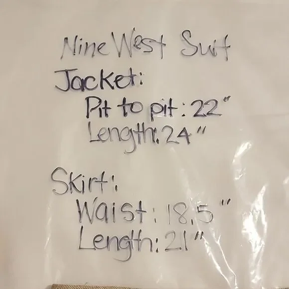 Nine West Career Woman Linen Suit. SIZE 16. #168 - Picture 7 of 7